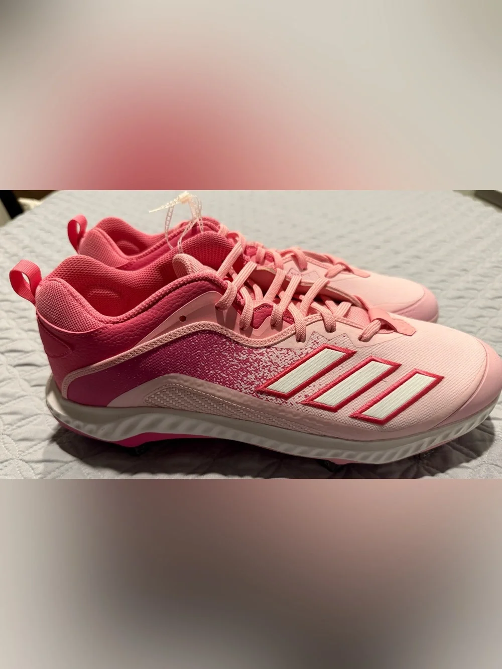Adidas Icon Bounce 6 Mothers Day Pink Mens Baseball Cleats GZ0443 size 13.5 New